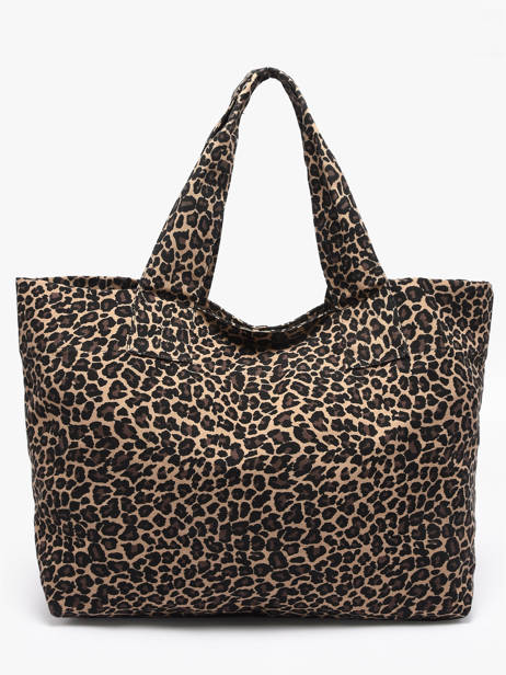 Schoudertas Leopard Katoen Miniprix Beige leopard L ander zicht 3