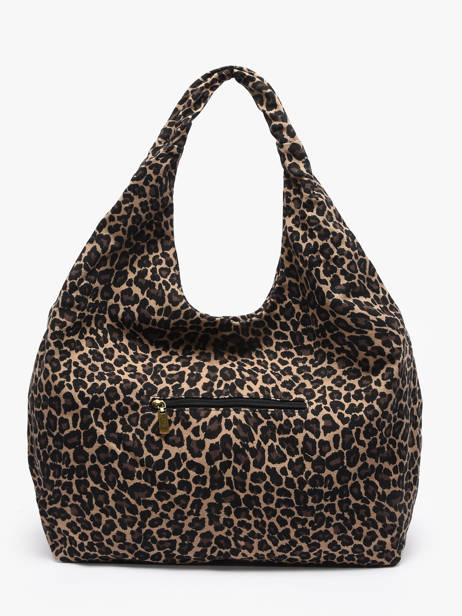 Schoudertas Leopard Katoen Miniprix Beige leopard L ander zicht 3