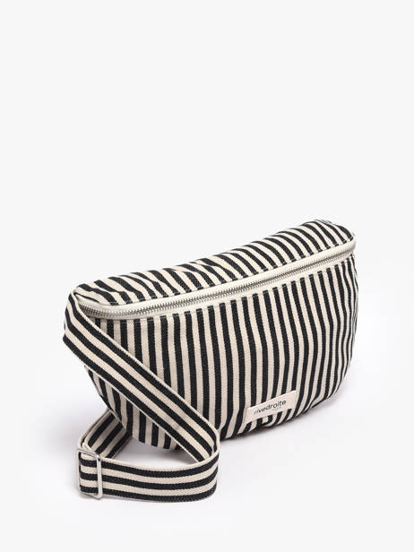 Belt Bag Custine Striped Gerecycleerd Katoen Rivedroite Zwart spring striped CUSTSTRI ander zicht 2