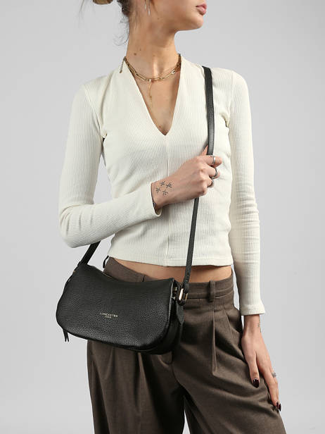 Cross Body Tas Dune Leder Lancaster Zwart dune 94 ander zicht 1