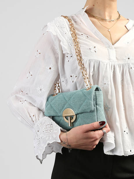 Cross Body Tas Moon Linnen Vanessa bruno Blauw moon 70V40326 ander zicht 1