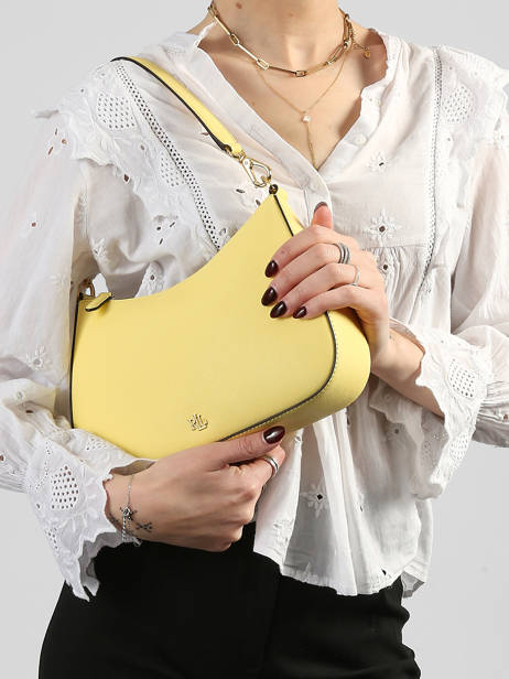 Schoudertas Danni 26 Leder Lauren ralph lauren Geel danni 31883768 ander zicht 1