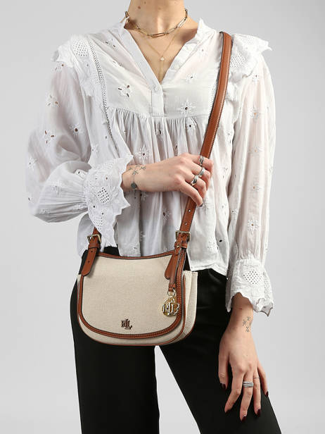Cross Body Tas Dryden Katoen Lauren ralph lauren Beige dryden 31P10512 ander zicht 1