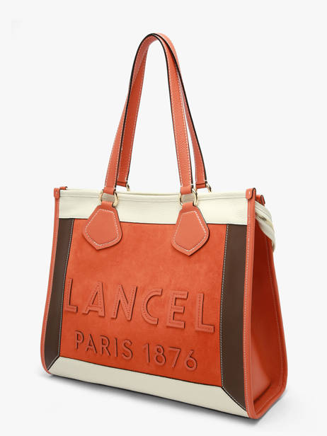 Schoudertas Cabas D'ete Leder Lancel Oranje cabas d'ete A13369 ander zicht 1