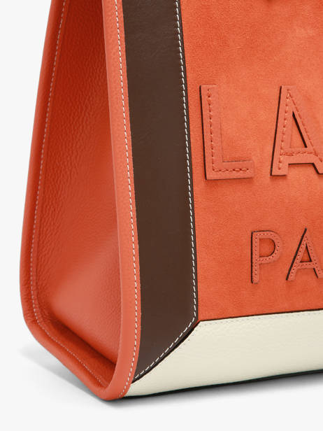 Schoudertas Cabas D'ete Leder Lancel Oranje cabas d'ete A13369 ander zicht 2