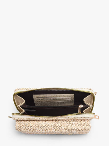 Portefeuille /cross Body Miniprix Beige raphia 1460 ander zicht 2