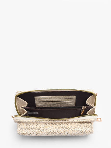 Portefeuille /cross Body Miniprix Beige raphia 1460 ander zicht 2