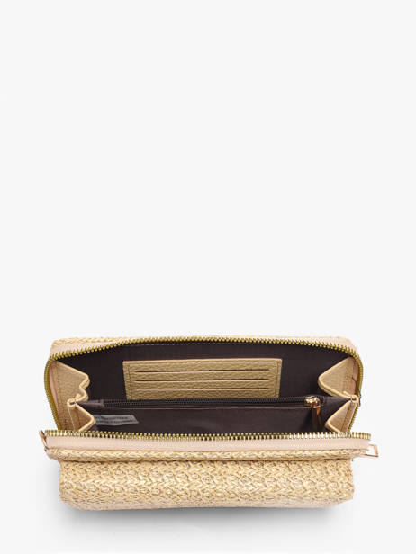 Portefeuille /cross Body Miniprix Beige raphia 1460 ander zicht 1