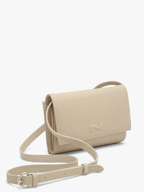 Cross Body Tas Thelma Leder Nathan baume Beige n city 12 ander zicht 2