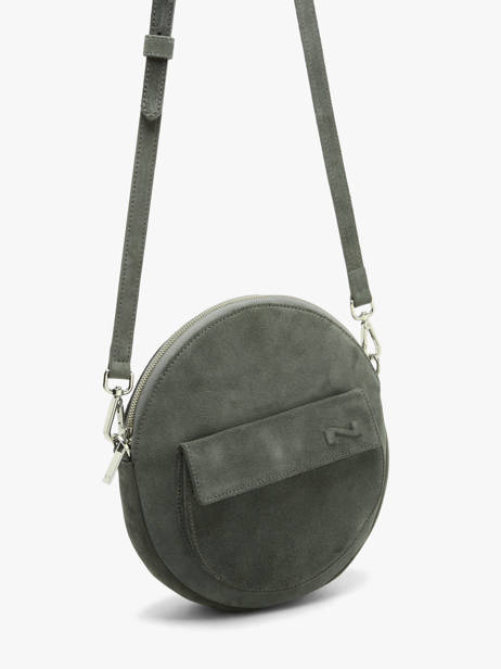 Cross Body Tas Dorine Suède Leder Nathan baume Groen nathan I-FINE1 ander zicht 1