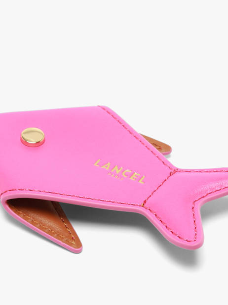Sleutelhanger Leder Lancel Roze charms A14200 ander zicht 2