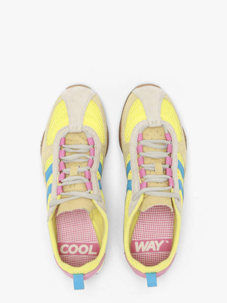 Sneakers Uit Leder Coolway Geel women 7693398 ander zicht 3