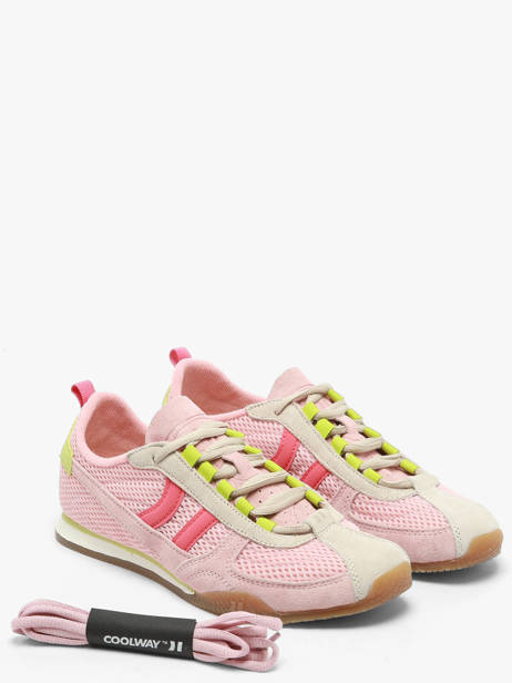 Sneakers Uit Leder Coolway Roze women 7613398 ander zicht 1