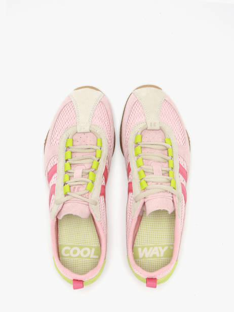 Sneakers Uit Leder Coolway Roze women 7613398 ander zicht 3