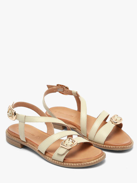 Sandalen Uit Leder Tamaris Beige accessoires 46 ander zicht 1