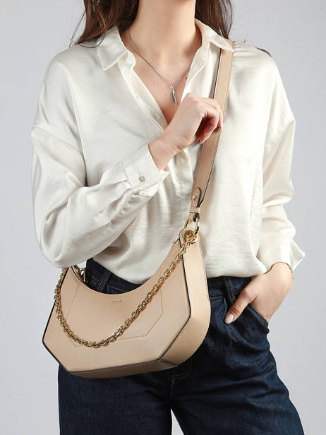 Cross Body Tas Croisette Leder Lancel Beige croisette A13987 ander zicht 1