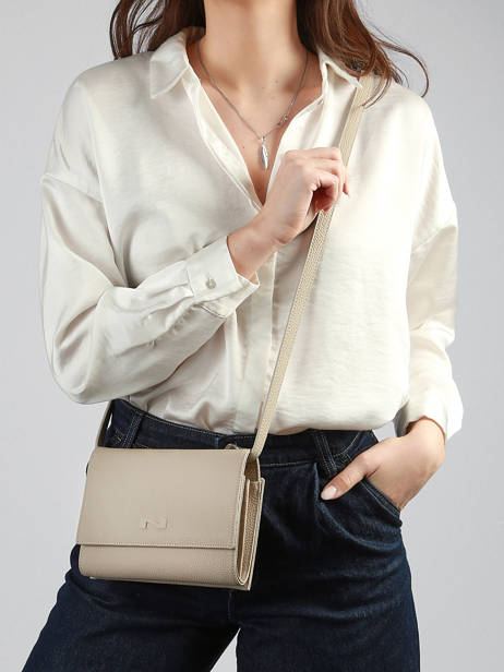 Cross Body Tas Thelma Leder Nathan baume Beige n city 12 ander zicht 1