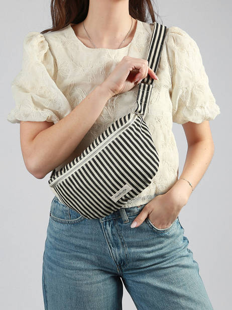 Belt Bag Custine Striped Gerecycleerd Katoen Rivedroite Zwart spring striped CUSTSTRI ander zicht 1