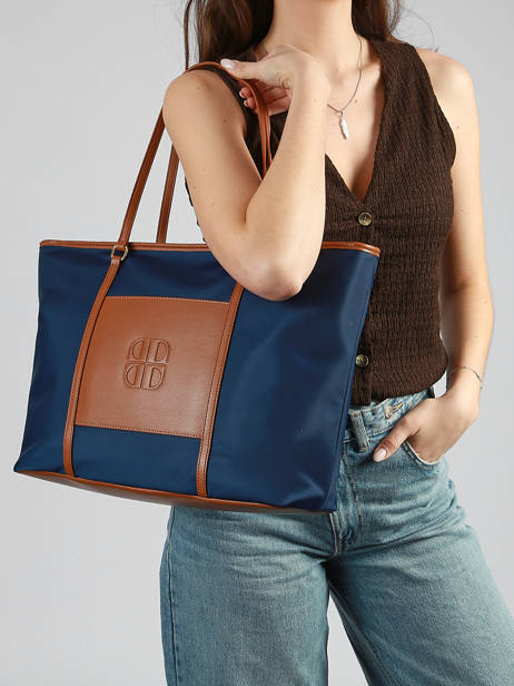 Schoudertas L Fran Nylon Laurent david Blauw ld bags 887 ander zicht 1