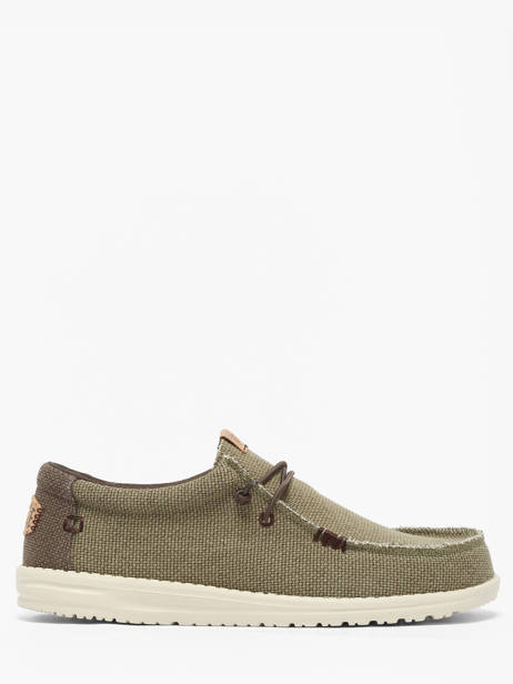Mocassins Wally Braided Hey dude Groen men 40003