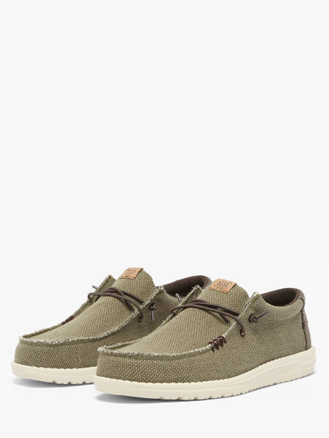 Mocassins Wally Braided Hey dude Groen men 40003 ander zicht 1