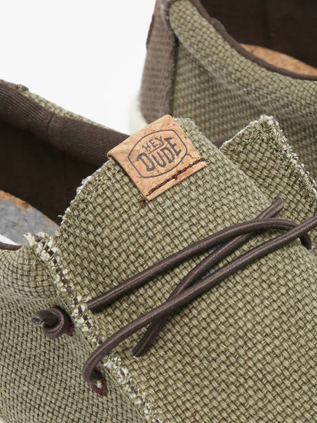 Mocassins Wally Braided Hey dude Groen men 40003 ander zicht 2