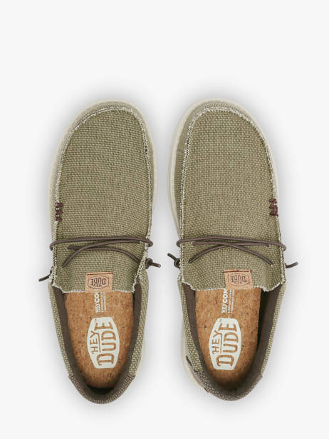 Mocassins Wally Braided Hey dude Groen men 40003 ander zicht 3