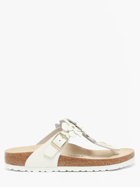 Slippers Uit Leder Birkenstock Wit women 1026735