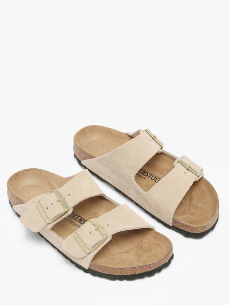 Slippers Uit Leder Birkenstock Beige women 1029260 ander zicht 1