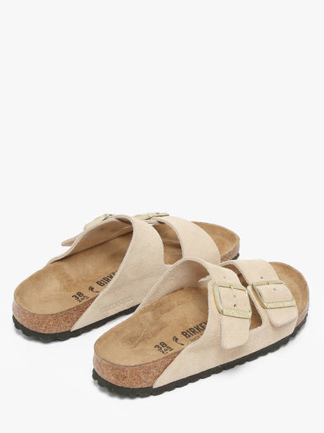 Slippers Uit Leder Birkenstock Beige women 1029260 ander zicht 2