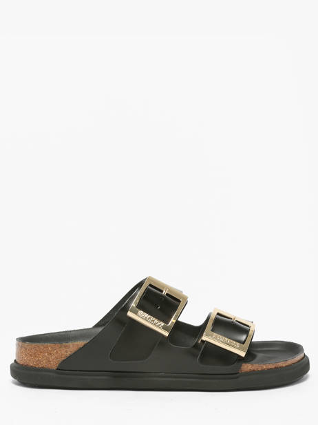 Slippers Uit Leder Birkenstock Zwart women 1029353