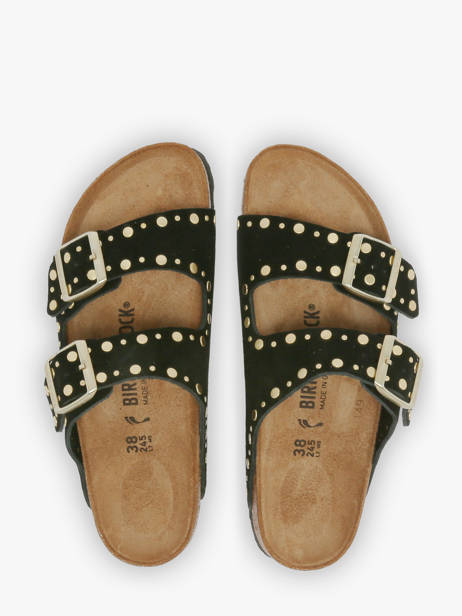 Slippers Uit Leder Birkenstock Zwart women 1030348 ander zicht 3