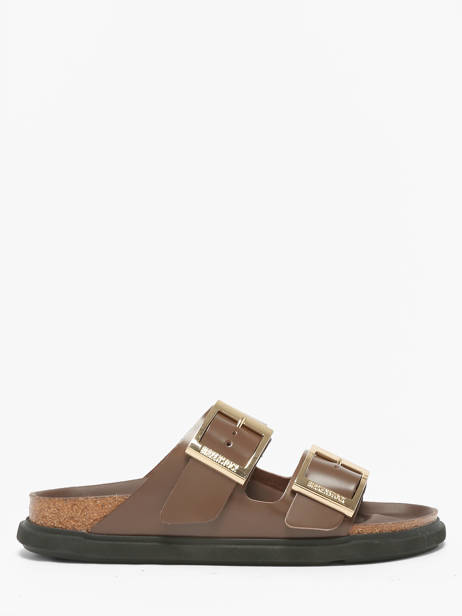 Slippers Uit Leder Birkenstock Bruin women 1031910