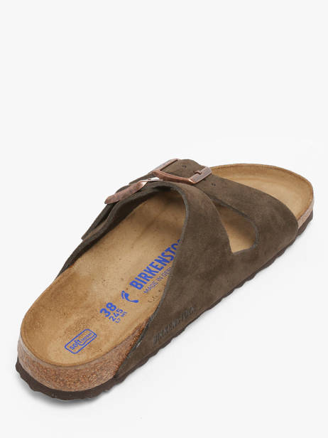 Slippers Uit Leder Birkenstock Bruin women 951313 ander zicht 2