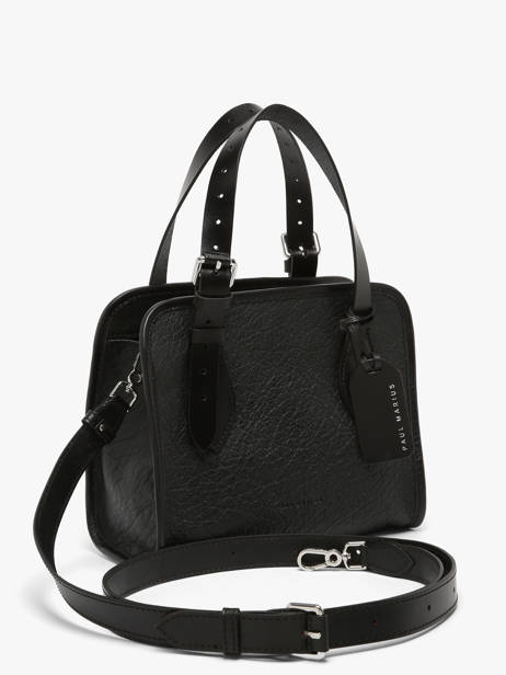 Handtas Vintage Leder Paul marius Zwart vintage S ander zicht 1