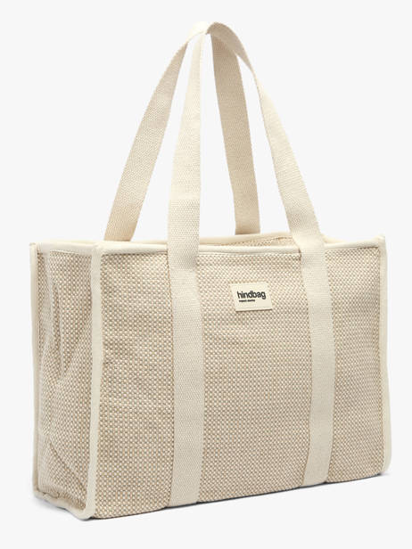 Schoudertas Tressage Katoen Hindbag Beige tressage TS ander zicht 1