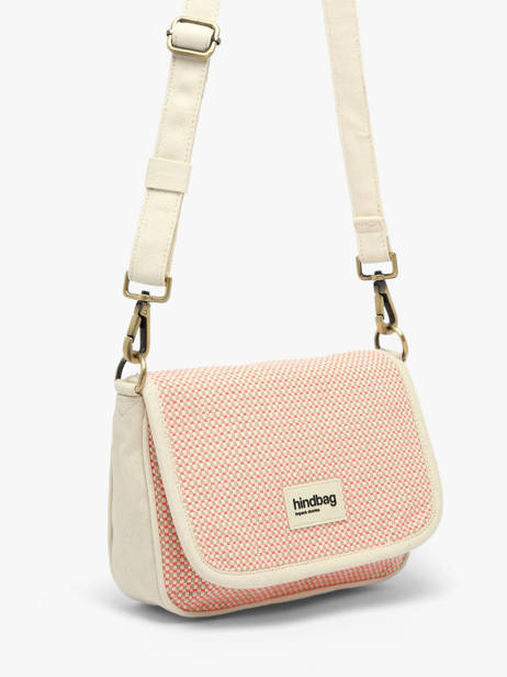 Cross Body Tas Tressage Katoen Hindbag Roze tressage TS ander zicht 1