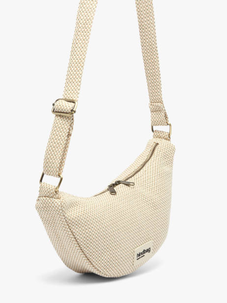 Cross Body Tas Tressage Katoen Hindbag Beige tressage TS ander zicht 1