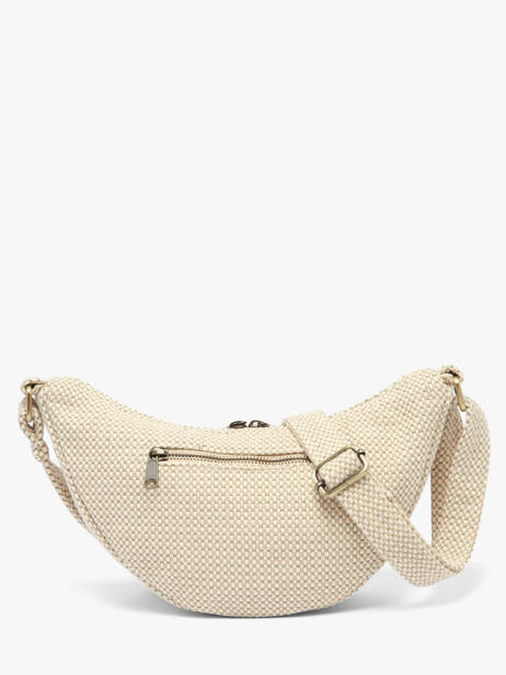 Cross Body Tas Tressage Katoen Hindbag Beige tressage TS ander zicht 3