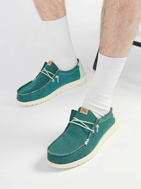 Mocassins Wally Braided Hey dude Groen men 40003 ander zicht 1