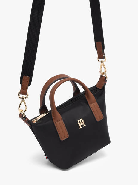 Cross Body Tas Popette Nylon Tommy hilfiger Zwart popette AW18368 ander zicht 2