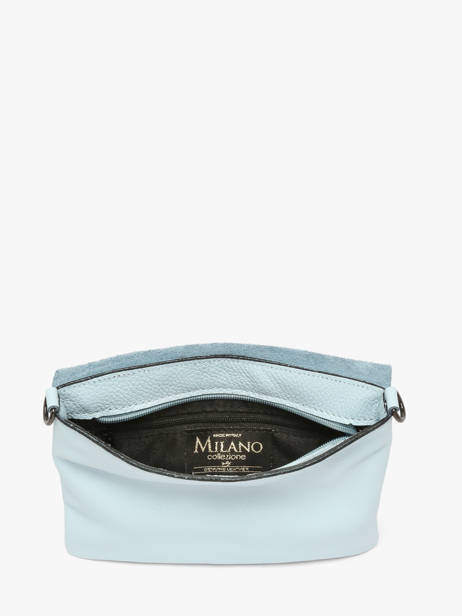 Cross Body Tas Caviar Leder Milano Blauw caviar CA22112 ander zicht 3