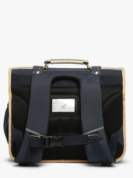 Boekentas 2 Compartimenten Cameleon Blauw vintage fantasy PBVGCA38 ander zicht 4