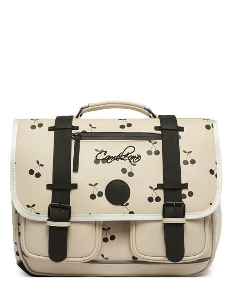Boekentas 2 Compartimenten Cameleon Beige vintage north PBVWCA38 ander zicht 7
