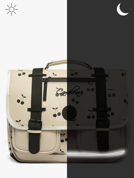 Boekentas 2 Compartimenten Cameleon Beige vintage north PBVWCA38 ander zicht 8
