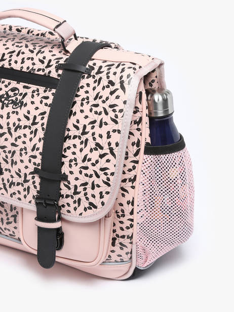 Boekentas 3 Compartimenten Cameleon Roze vintage north PBVWCA41 ander zicht 5