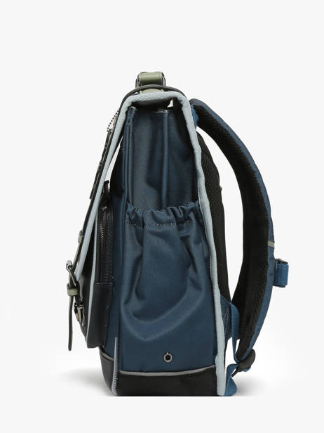 Rugzak 2 Compartimenten Cameleon Blauw vintage urban PBVBSD39 ander zicht 2