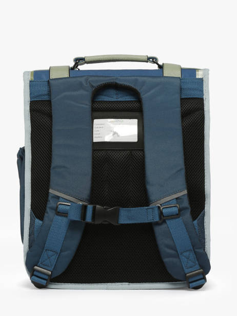 Rugzak 2 Compartimenten Cameleon Blauw vintage urban PBVBSD39 ander zicht 4