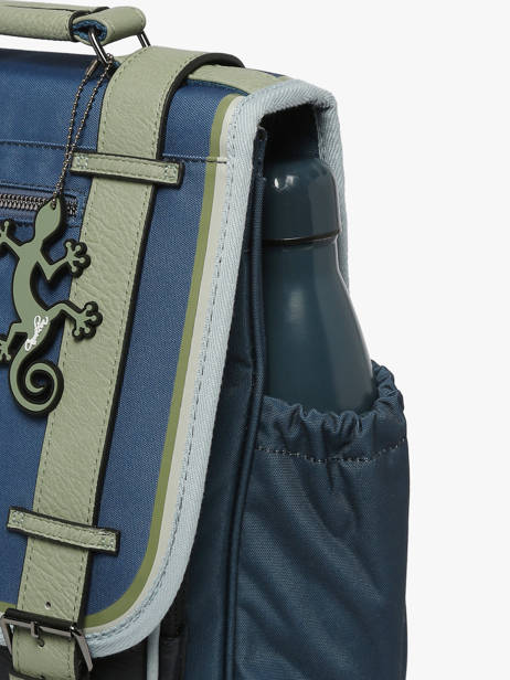 Rugzak 2 Compartimenten Cameleon Blauw vintage urban PBVBSD39 ander zicht 5