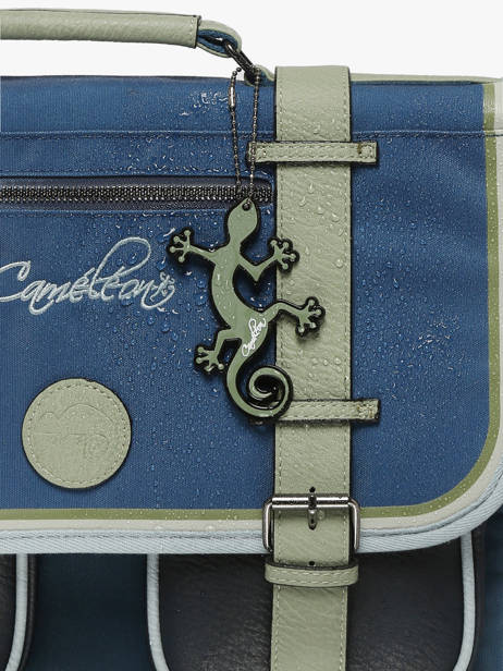 Rugzak 2 Compartimenten Cameleon Blauw vintage urban PBVBSD39 ander zicht 6